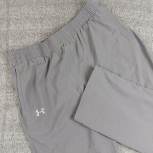 Under Armour Squad Woven Warm-Up Pants Men's XL Gray Ankle Zip Heat Gear 1293912